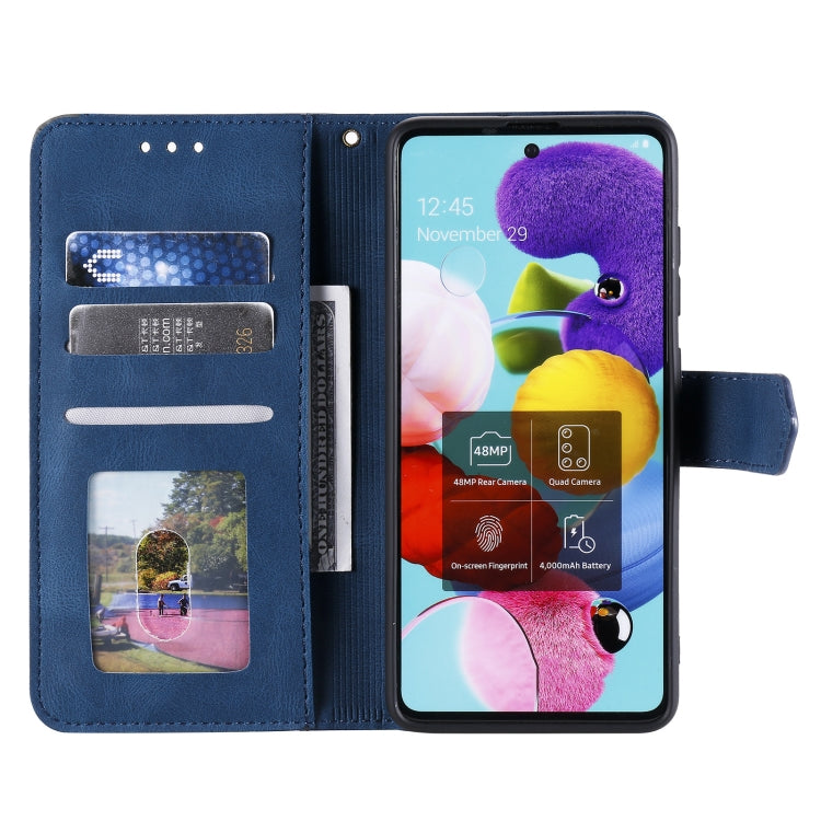 For Samsung Galaxy A02s Stitching Calf Texture Horizontal Flip Leather Case with Holder & Card Slots & Wallet
