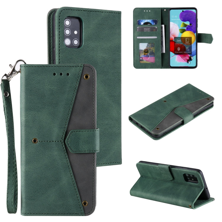 For Samsung Galaxy A02s Stitching Calf Texture Horizontal Flip Leather Case with Holder & Card Slots & Wallet
