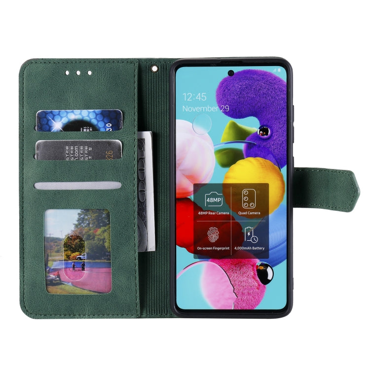 For Samsung Galaxy A02s Stitching Calf Texture Horizontal Flip Leather Case with Holder & Card Slots & Wallet