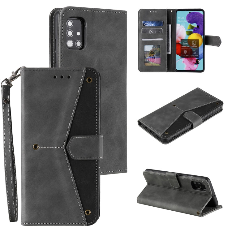 For Samsung Galaxy A02s Stitching Calf Texture Horizontal Flip Leather Case with Holder & Card Slots & Wallet