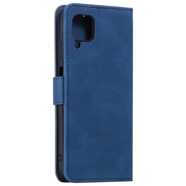 For Samsung Galaxy A12 Stitching Calf Texture Horizontal Flip Leather Case with Holder & Card Slots & Wallet