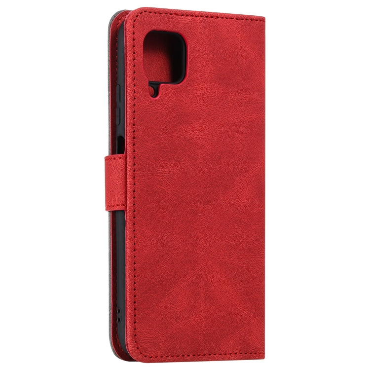 For Samsung Galaxy A12 Stitching Calf Texture Horizontal Flip Leather Case with Holder & Card Slots & Wallet