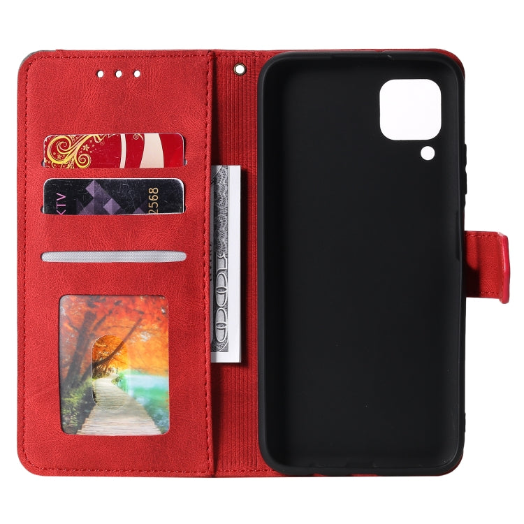 For Samsung Galaxy A12 Stitching Calf Texture Horizontal Flip Leather Case with Holder & Card Slots & Wallet