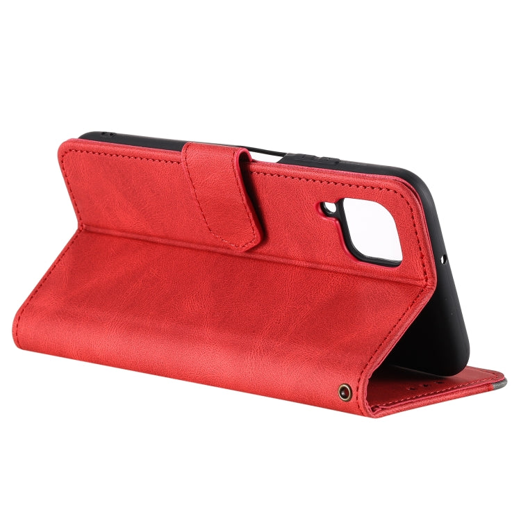 For Samsung Galaxy A12 Stitching Calf Texture Horizontal Flip Leather Case with Holder & Card Slots & Wallet