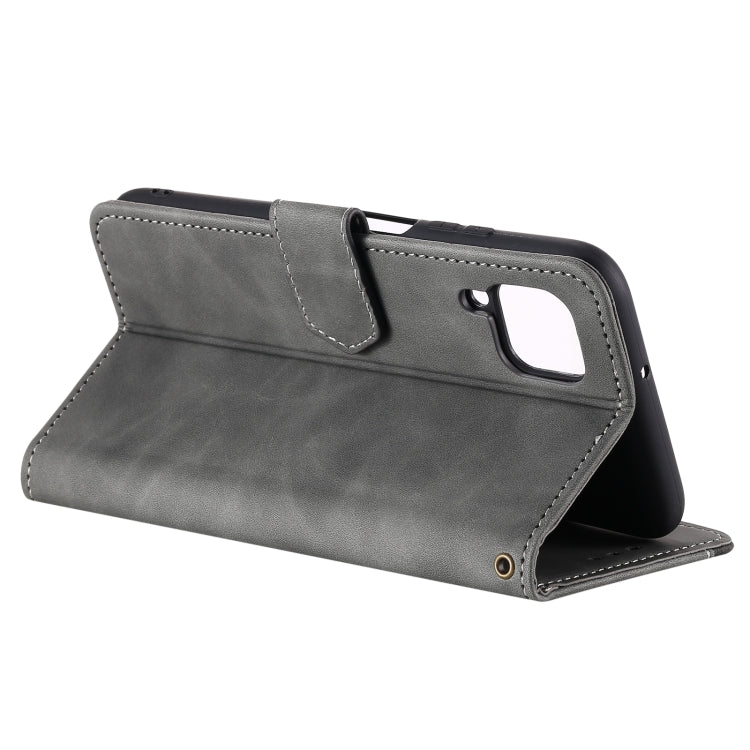 For Samsung Galaxy A12 Stitching Calf Texture Horizontal Flip Leather Case with Holder & Card Slots & Wallet