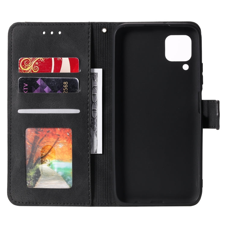 For Samsung Galaxy A12 Stitching Calf Texture Horizontal Flip Leather Case with Holder & Card Slots & Wallet
