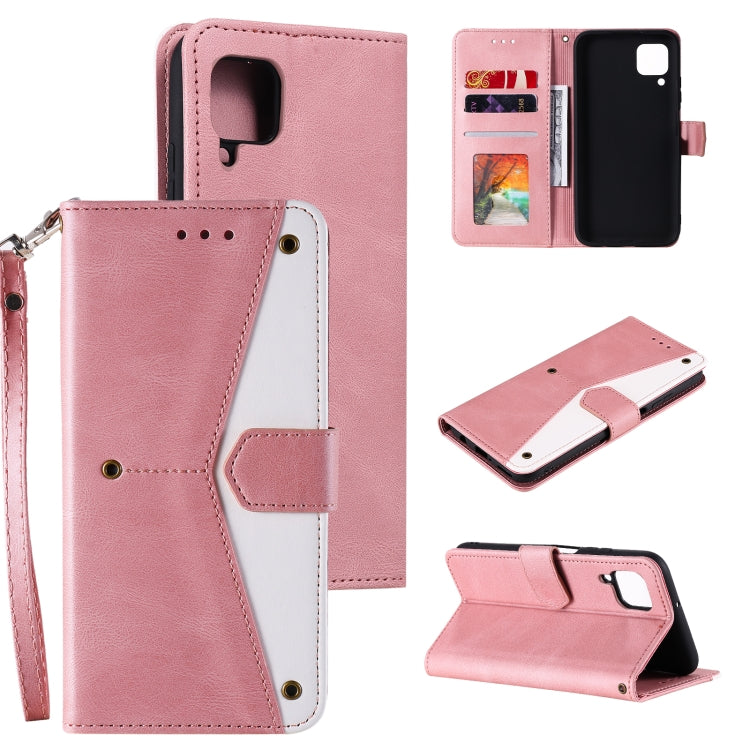 For Samsung Galaxy A12 Stitching Calf Texture Horizontal Flip Leather Case with Holder & Card Slots & Wallet