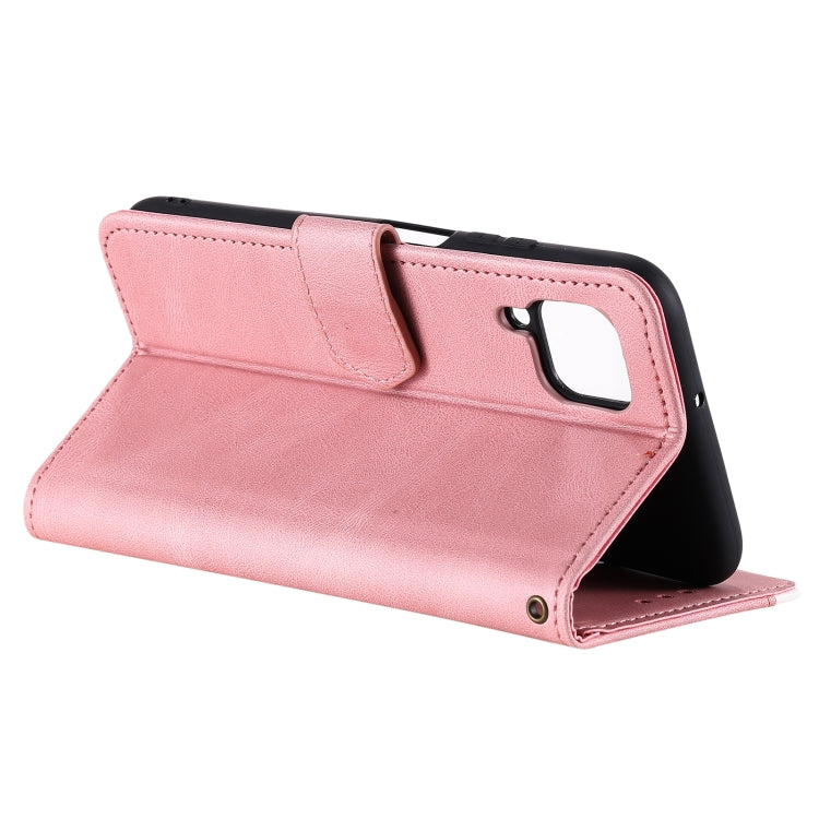 For Samsung Galaxy A12 Stitching Calf Texture Horizontal Flip Leather Case with Holder & Card Slots & Wallet