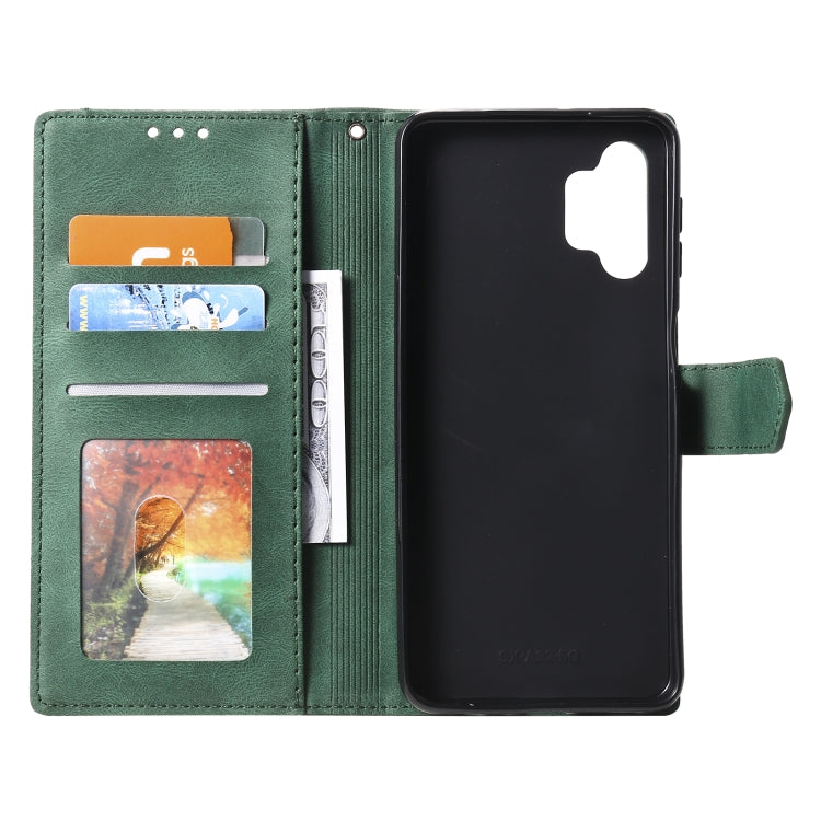 For Samsung Galaxy A32 4G Stitching Calf Texture Horizontal Flip Leather Case with Holder & Card Slots & Wallet