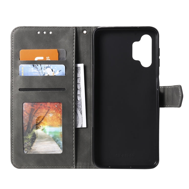 For Samsung Galaxy A32 4G Stitching Calf Texture Horizontal Flip Leather Case with Holder & Card Slots & Wallet