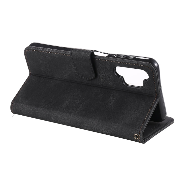 For Samsung Galaxy A32 4G Stitching Calf Texture Horizontal Flip Leather Case with Holder & Card Slots & Wallet