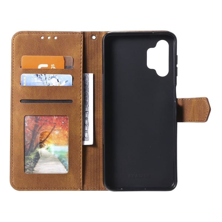For Samsung Galaxy A32 5G Stitching Calf Texture Horizontal Flip Leather Case with Holder & Card Slots & Wallet