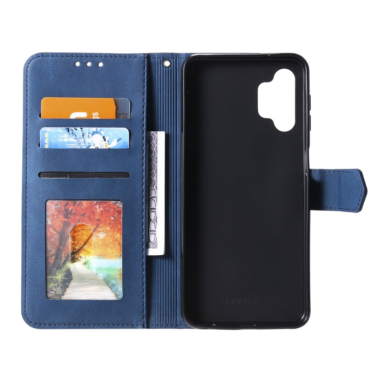 For Samsung Galaxy A32 5G Stitching Calf Texture Horizontal Flip Leather Case with Holder & Card Slots & Wallet