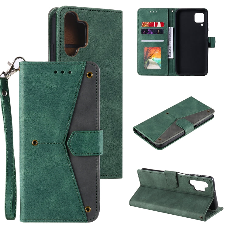 For Samsung Galaxy A32 5G Stitching Calf Texture Horizontal Flip Leather Case with Holder & Card Slots & Wallet