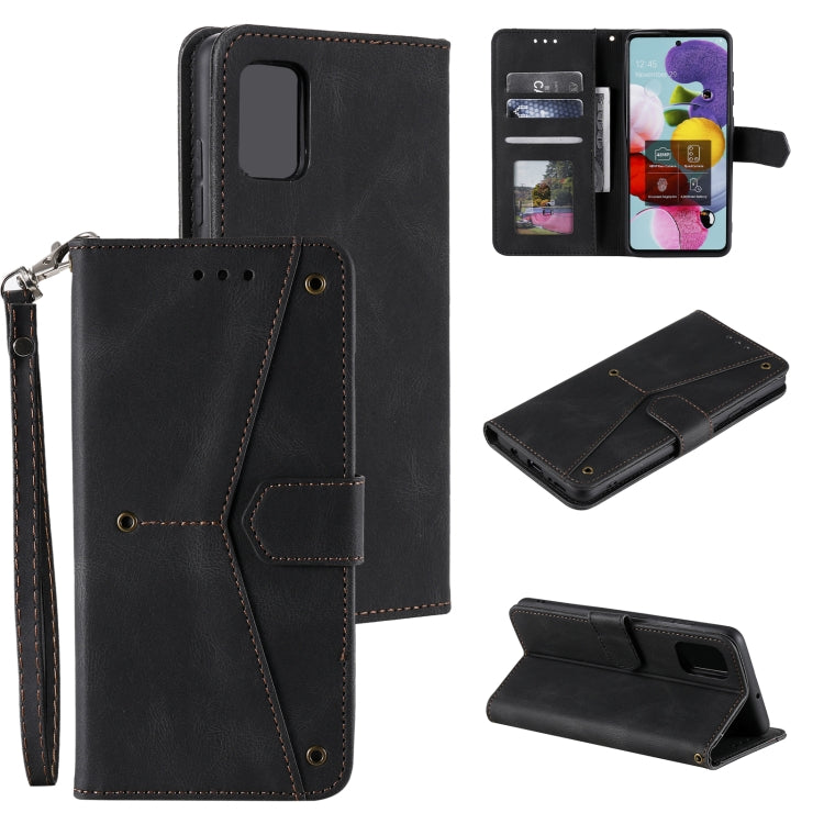 For Samsung Galaxy A52 Stitching Calf Texture Horizontal Flip Leather Case with Holder & Card Slots & Wallet