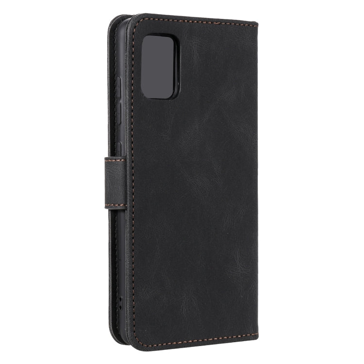 For Samsung Galaxy A52 Stitching Calf Texture Horizontal Flip Leather Case with Holder & Card Slots & Wallet
