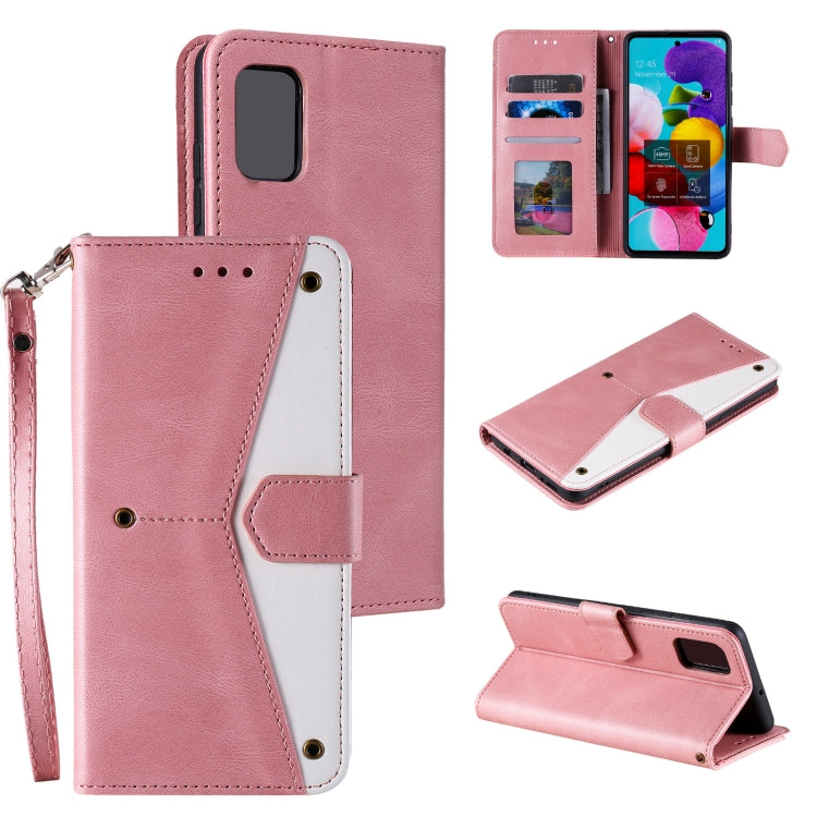 For Samsung Galaxy A52 Stitching Calf Texture Horizontal Flip Leather Case with Holder & Card Slots & Wallet