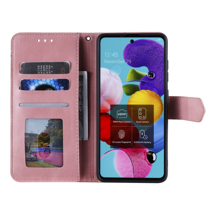 For Samsung Galaxy A52 Stitching Calf Texture Horizontal Flip Leather Case with Holder & Card Slots & Wallet