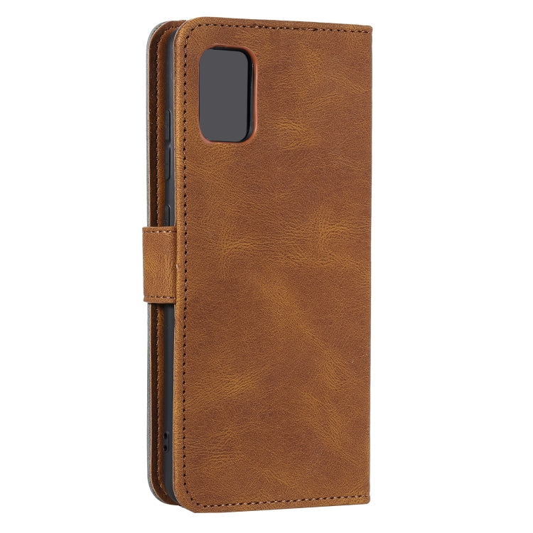 For Samsung Galaxy A72 Stitching Calf Texture Horizontal Flip Leather Case with Holder & Card Slots & Wallet