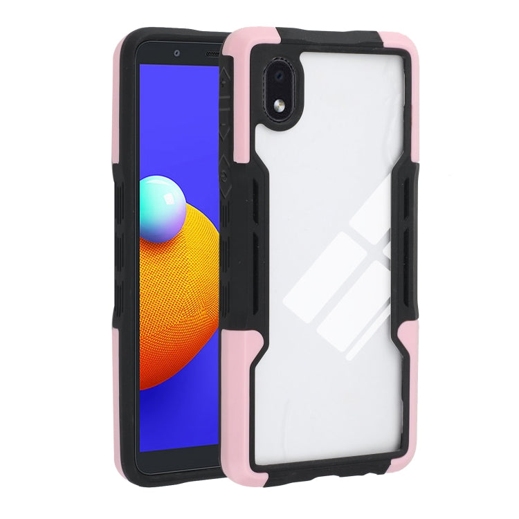 For Samsung Galaxy A01 Core TPU + PC + Acrylic 3 in 1 Shockproof Protective Case