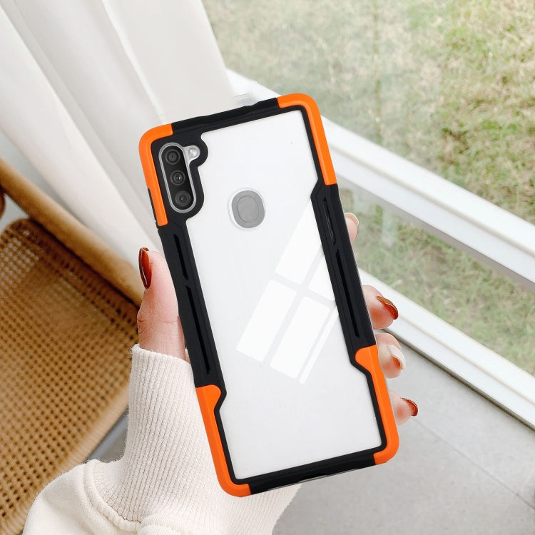 For Samsung Galaxy A11 TPU + PC + Acrylic 3 in 1 Shockproof Protective Case