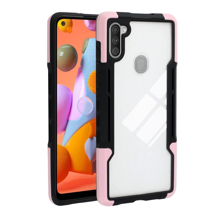 For Samsung Galaxy A11 TPU + PC + Acrylic 3 in 1 Shockproof Protective Case