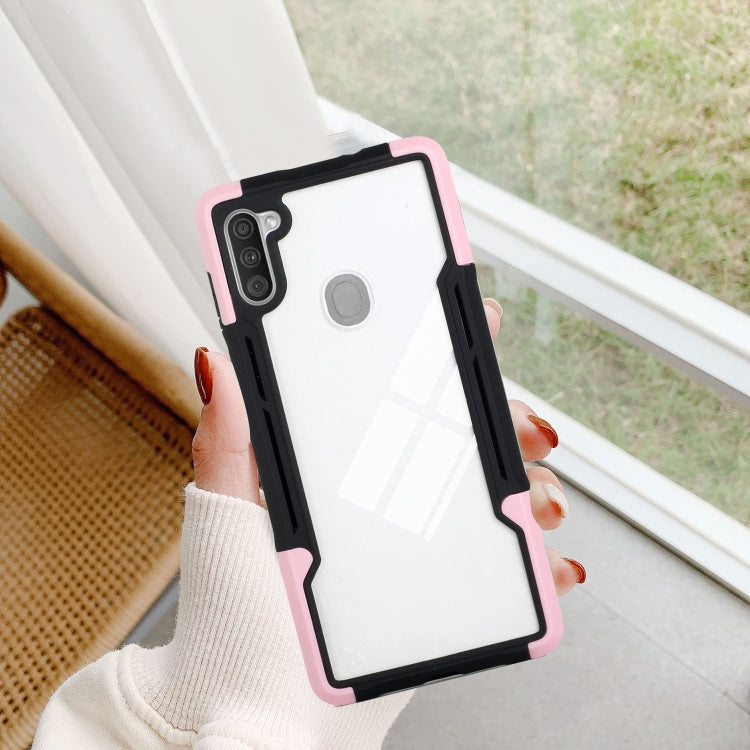 For Samsung Galaxy A11 TPU + PC + Acrylic 3 in 1 Shockproof Protective Case