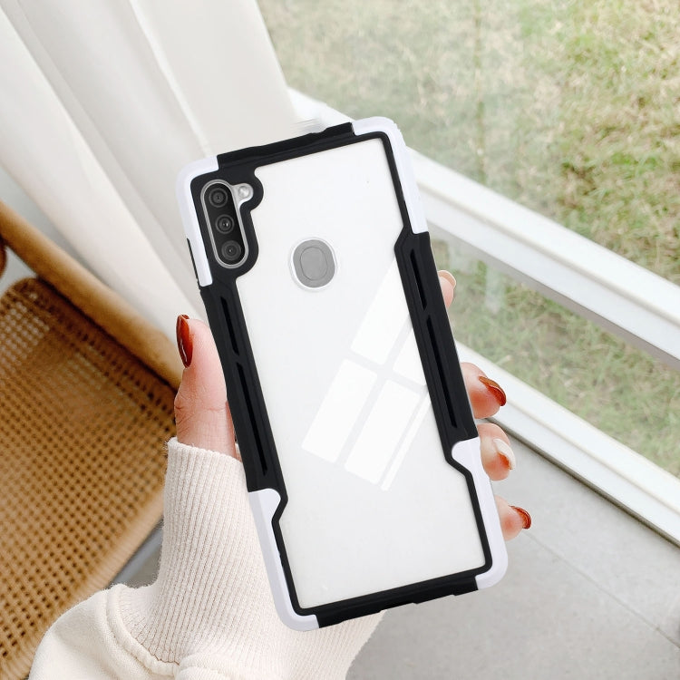 For Samsung Galaxy A11 TPU + PC + Acrylic 3 in 1 Shockproof Protective Case