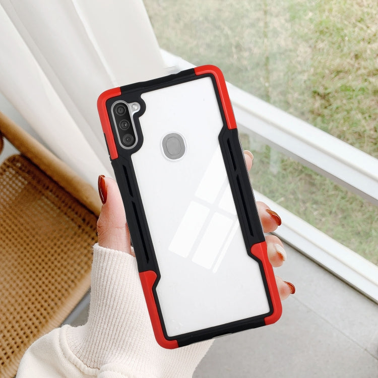 For Samsung Galaxy A11 TPU + PC + Acrylic 3 in 1 Shockproof Protective Case