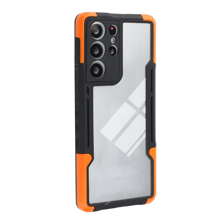For Samsung Galaxy S21 Ultra 5G TPU + PC + Acrylic 3 in 1 Shockproof Protective Case