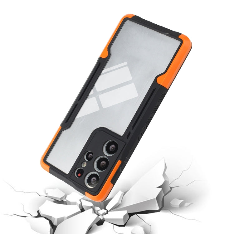 For Samsung Galaxy S21 Ultra 5G TPU + PC + Acrylic 3 in 1 Shockproof Protective Case