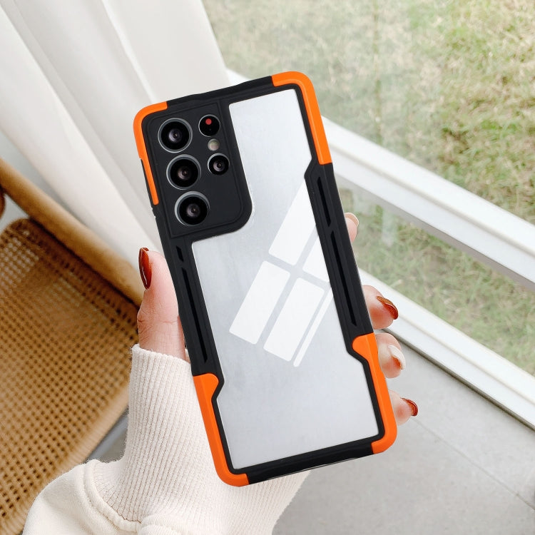 For Samsung Galaxy S21 Ultra 5G TPU + PC + Acrylic 3 in 1 Shockproof Protective Case
