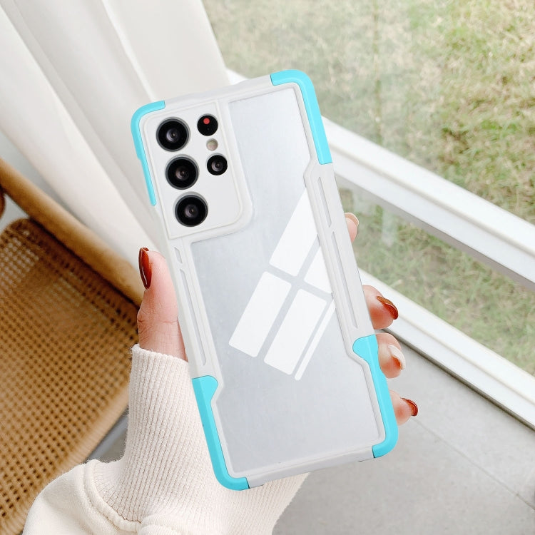 For Samsung Galaxy S21 Ultra 5G TPU + PC + Acrylic 3 in 1 Shockproof Protective Case