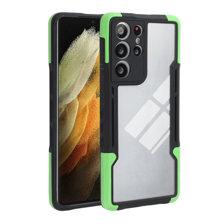 For Samsung Galaxy S21 Ultra 5G TPU + PC + Acrylic 3 in 1 Shockproof Protective Case