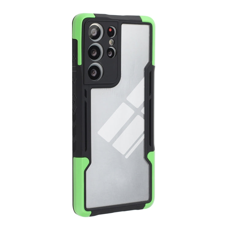 For Samsung Galaxy S21 Ultra 5G TPU + PC + Acrylic 3 in 1 Shockproof Protective Case