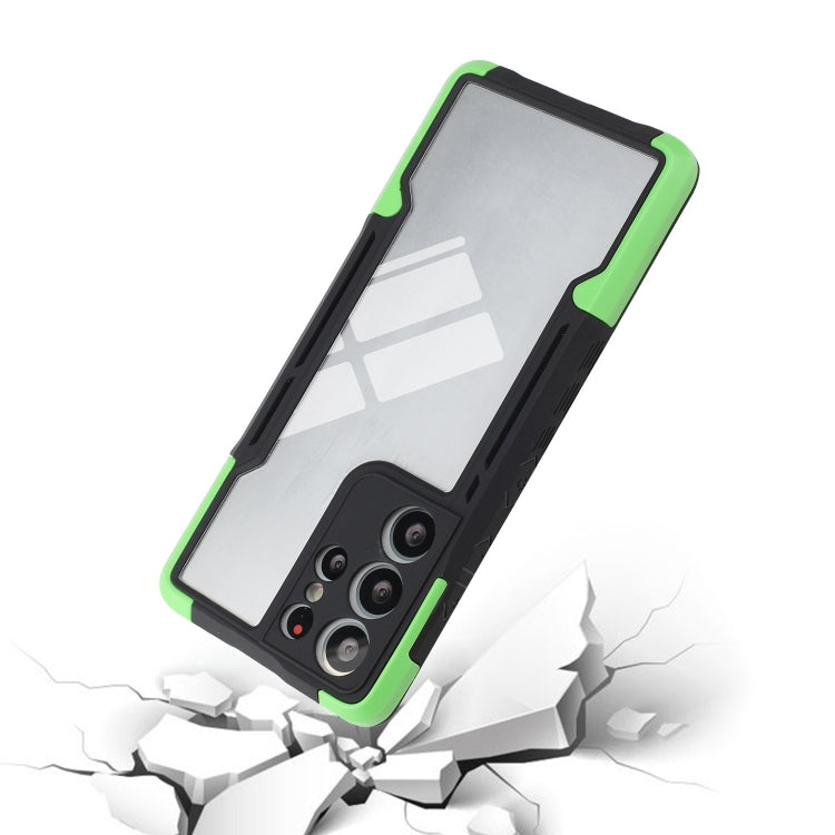 For Samsung Galaxy S21 Ultra 5G TPU + PC + Acrylic 3 in 1 Shockproof Protective Case