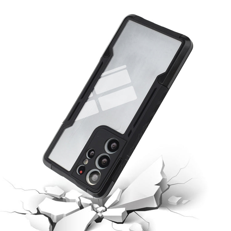 For Samsung Galaxy S21 Ultra 5G TPU + PC + Acrylic 3 in 1 Shockproof Protective Case