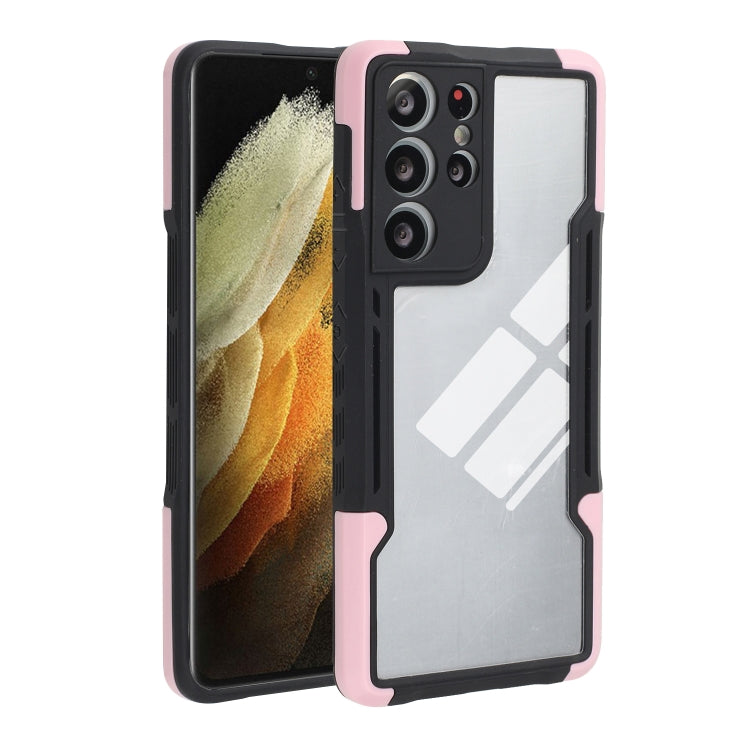 For Samsung Galaxy S21 Ultra 5G TPU + PC + Acrylic 3 in 1 Shockproof Protective Case