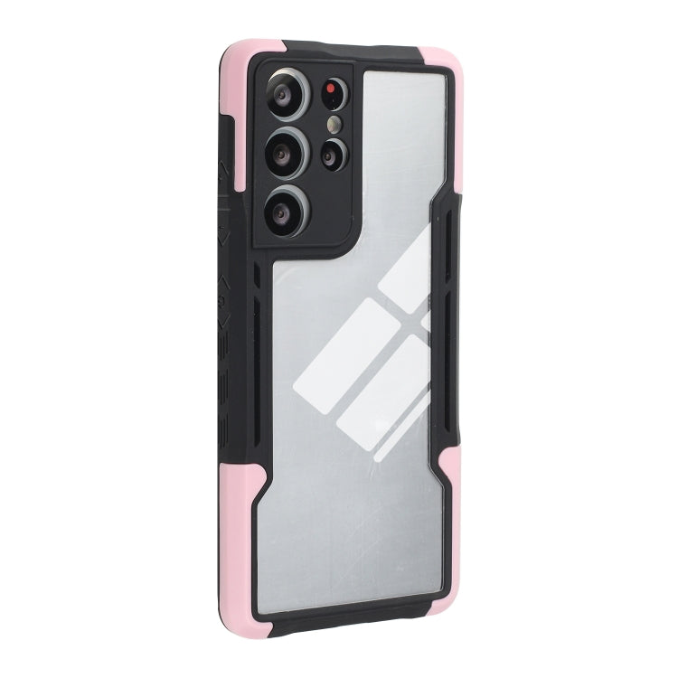 For Samsung Galaxy S21 Ultra 5G TPU + PC + Acrylic 3 in 1 Shockproof Protective Case