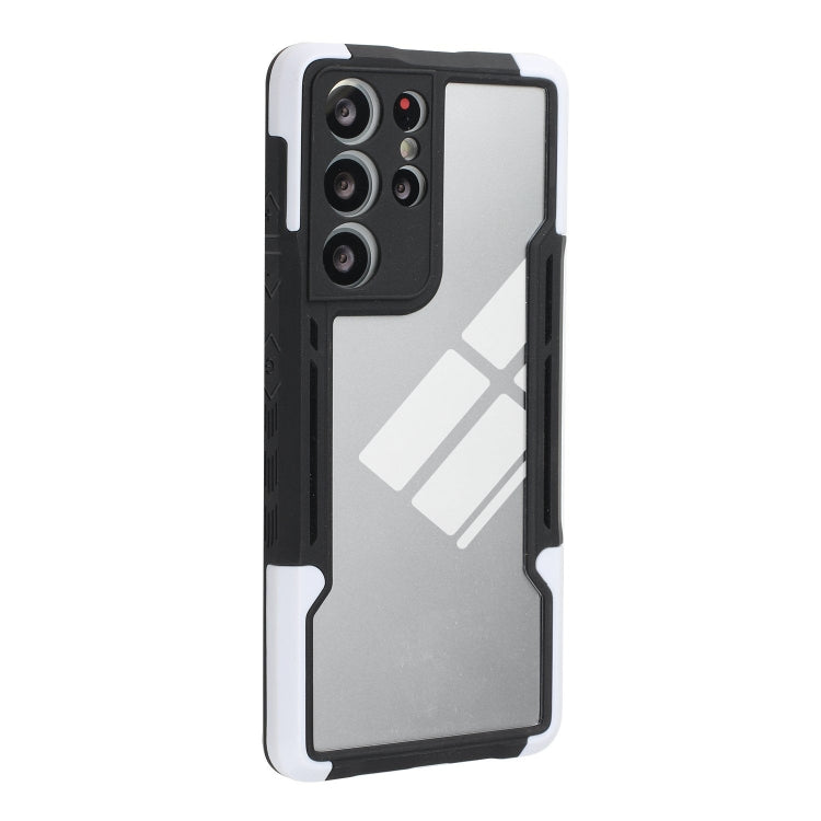 For Samsung Galaxy S21 Ultra 5G TPU + PC + Acrylic 3 in 1 Shockproof Protective Case