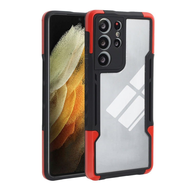 For Samsung Galaxy S21 Ultra 5G TPU + PC + Acrylic 3 in 1 Shockproof Protective Case