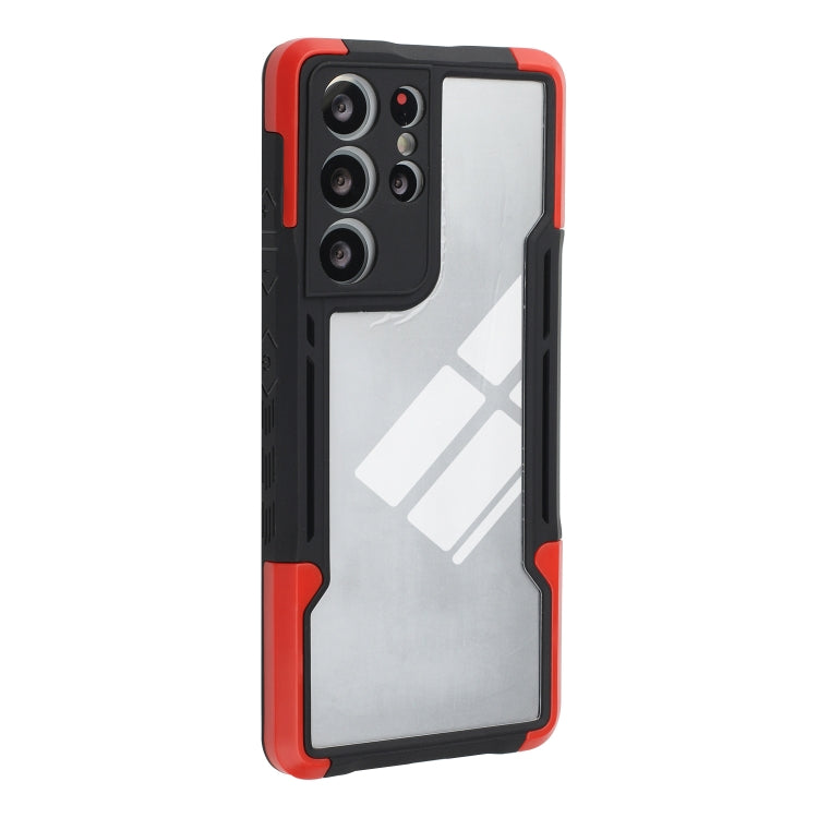 For Samsung Galaxy S21 Ultra 5G TPU + PC + Acrylic 3 in 1 Shockproof Protective Case