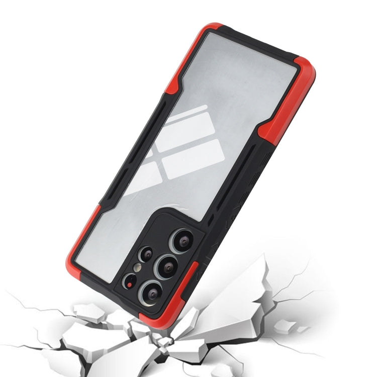 For Samsung Galaxy S21 Ultra 5G TPU + PC + Acrylic 3 in 1 Shockproof Protective Case