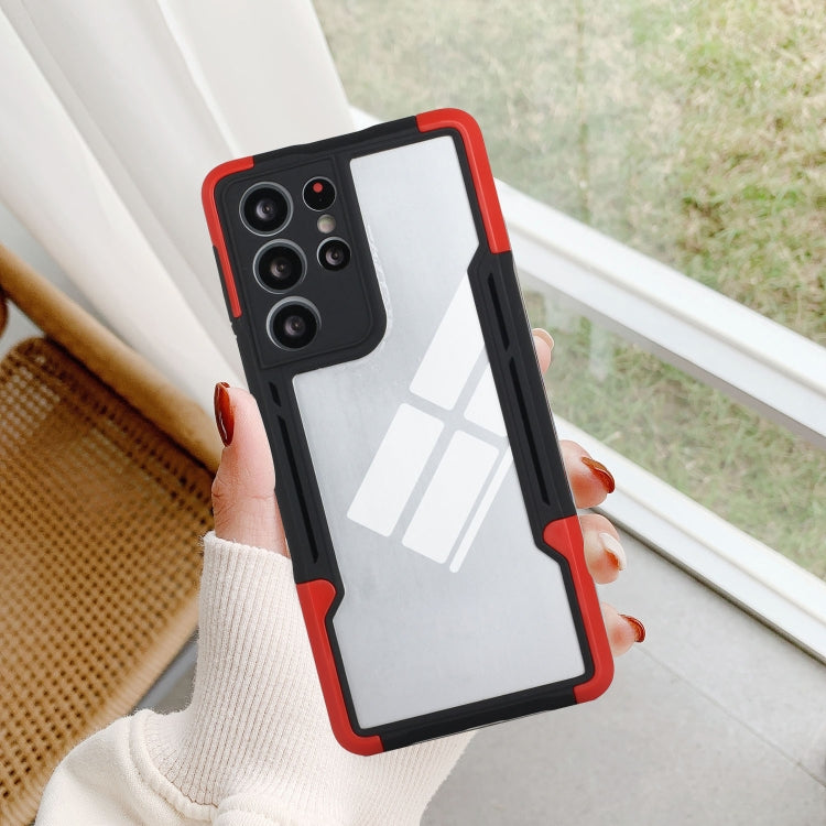 For Samsung Galaxy S21 Ultra 5G TPU + PC + Acrylic 3 in 1 Shockproof Protective Case