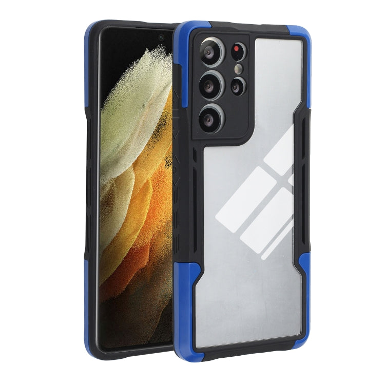 For Samsung Galaxy S21 Ultra 5G TPU + PC + Acrylic 3 in 1 Shockproof Protective Case