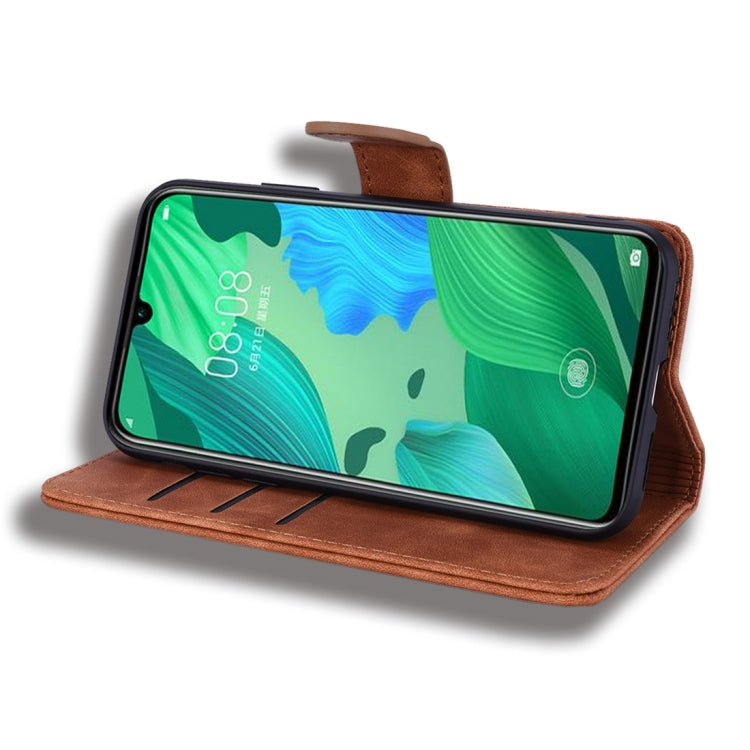 For Huawei nova 5 Calf Pattern Diamond Mandala Double Folding Design Embossed Leather Case with Wallet & Holder & Card Slots