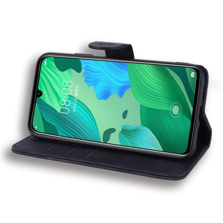 For Huawei nova 5 Calf Pattern Diamond Mandala Double Folding Design Embossed Leather Case with Wallet & Holder & Card Slots