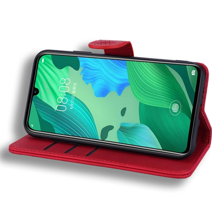 For Huawei nova 5 Calf Pattern Diamond Mandala Double Folding Design Embossed Leather Case with Wallet & Holder & Card Slots