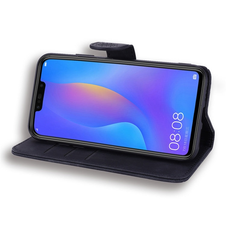 For Huawei P Smart+ 2019 / nova 3i Calf Pattern Diamond Mandala Double Folding Design Embossed Leather Case with Wallet & Holder & Card Slots