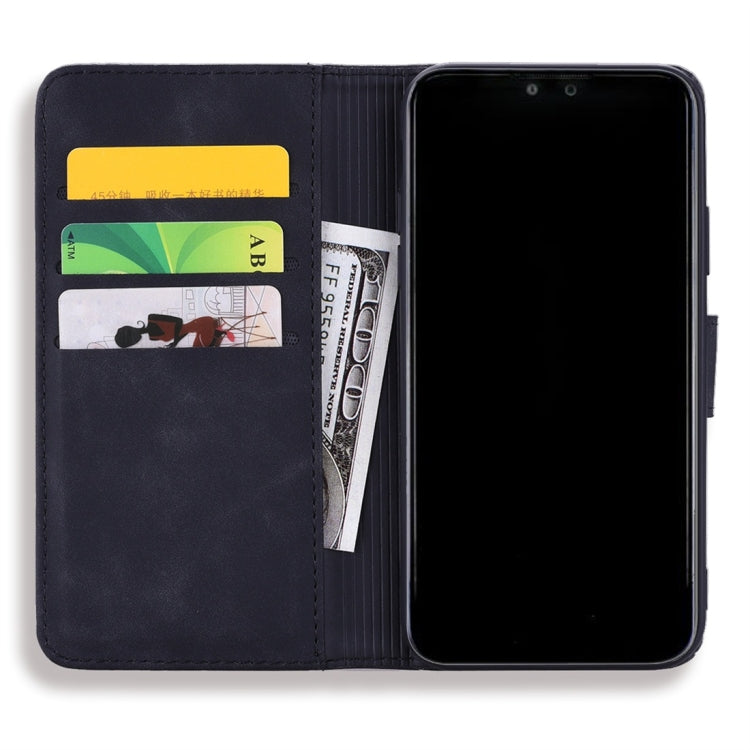 For Huawei Y9 (2019) / Enjoy 9 Plus Calf Pattern Diamond Mandala Double Folding Design Embossed Leather Case with Wallet & Holder & Card Slots